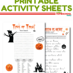 Free Halloween Printable Activity Sheets By Modern Homeschool Family