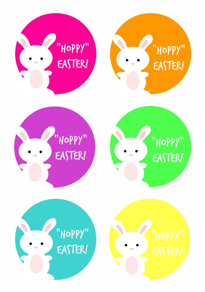 Free HOPPY Easter Gift Tag Printable For Spring Easter Gift Tag 
