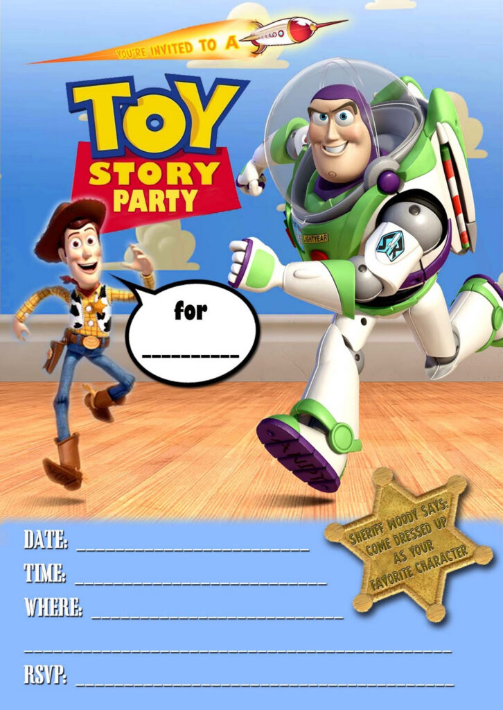 FREE Kids Party Invitations Toy Story Party Invitation