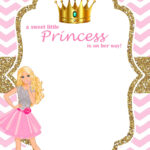 FREE Princess Barbie Baby Shower Invitations Templates FREE Printable