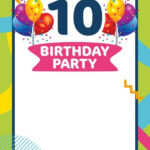 FREE Printable 10th Birthday Invitation Templates 10th Birthday