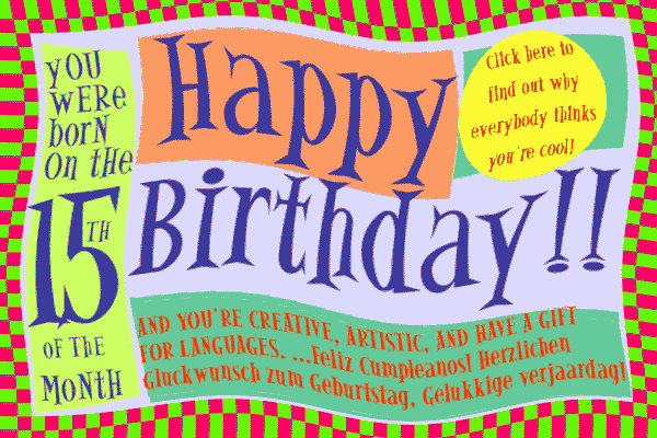 Free Printable 15th Birthday Cards