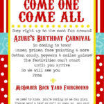 Free Printable Carnival Party Invitation Template Carnival Birthday