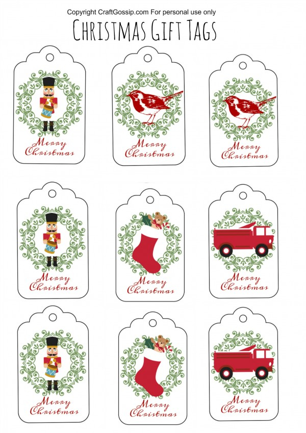 Free Printable Christmas Gift Tags Party Ideas