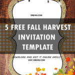 FREE PRINTABLE Fall Harvest Festival For Birthday Invitation Template