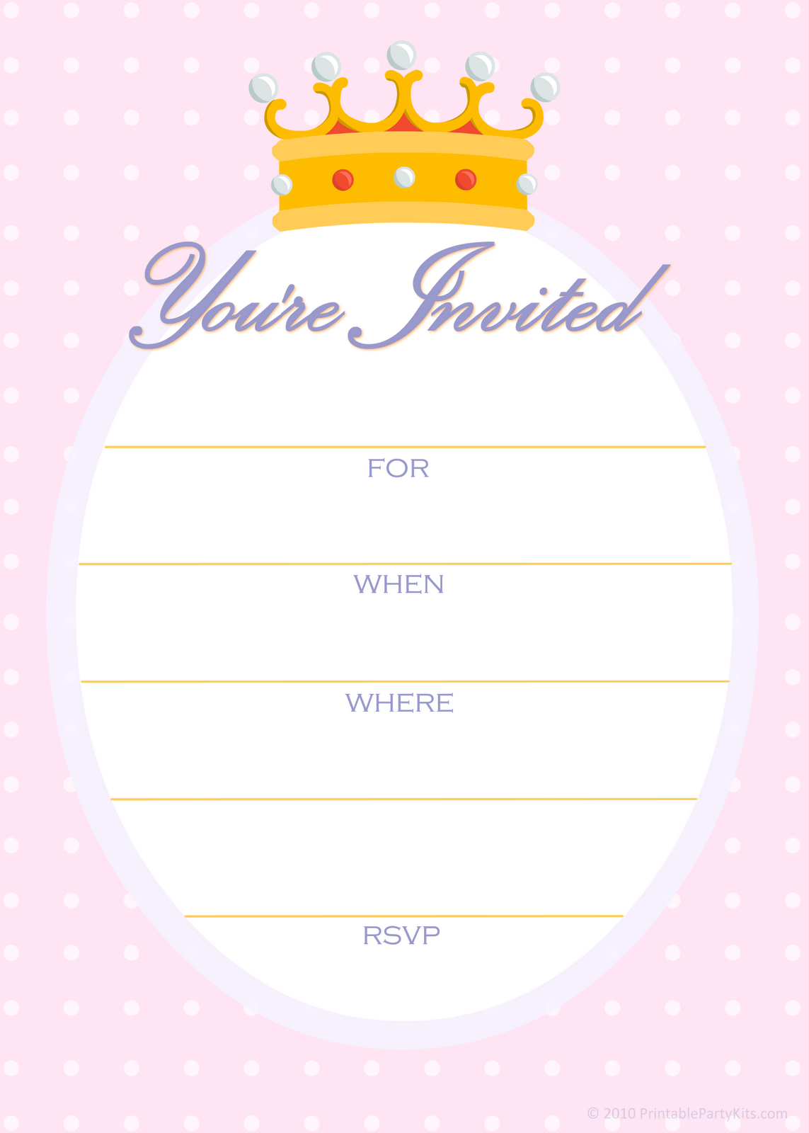 FREE Printable Golden Unicorn Birthday Invitation Template Download