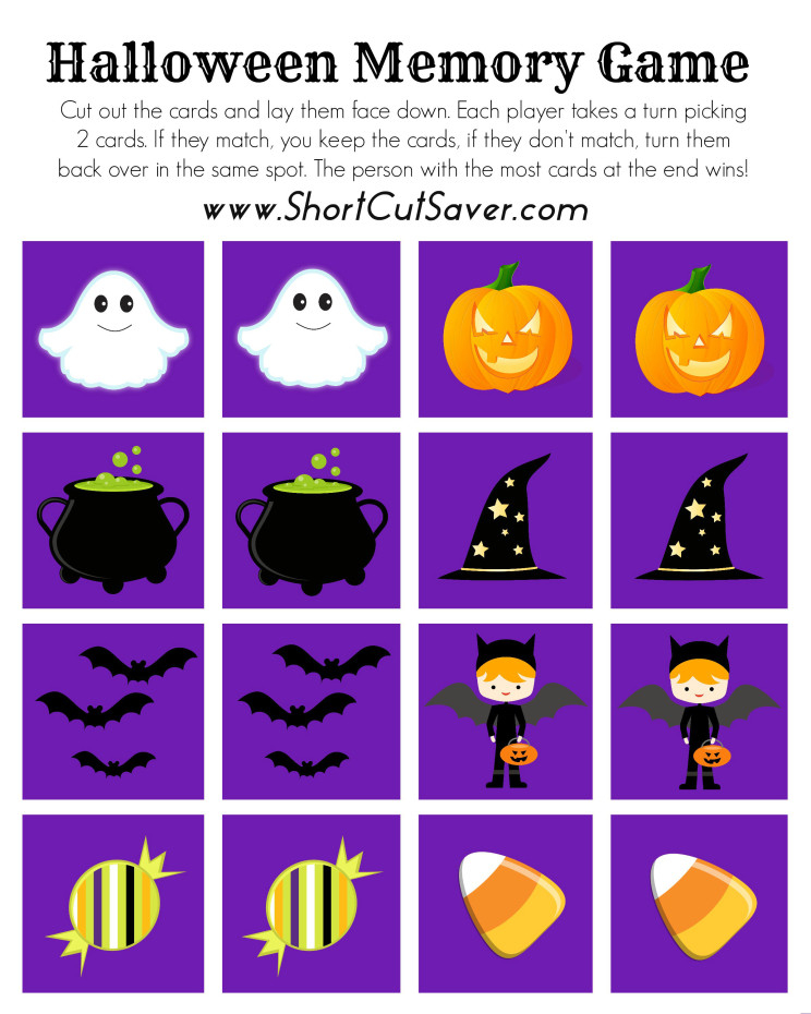 FREE Printable Halloween Memory Game Everyday Shortcuts
