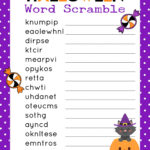 Free Printable Halloween Unscramble Words Worksheets