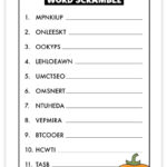Free Printable Halloween Word Scramble In 2020 Halloween Words