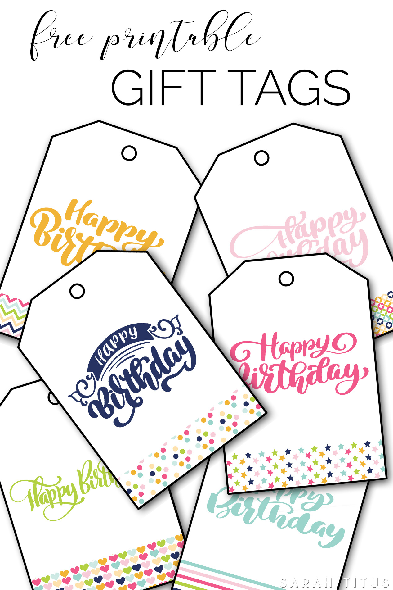 Free Printable Happy Birthday Gift Tags Sarah Titus From Homeless