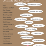 Free Printable Match The Celebrity Couple Game