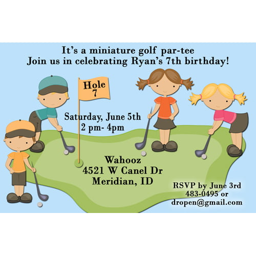 FREE Printable Mini Golf Birthday Party Invitations FREE PRINTABLE 