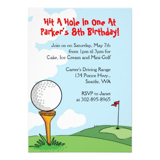 FREE Printable Mini Golf Birthday Party Invitations FREE PRINTABLE 