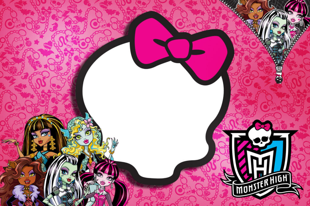 Free Printable Monster High Birthday Invitations Layout Pertaining To 
