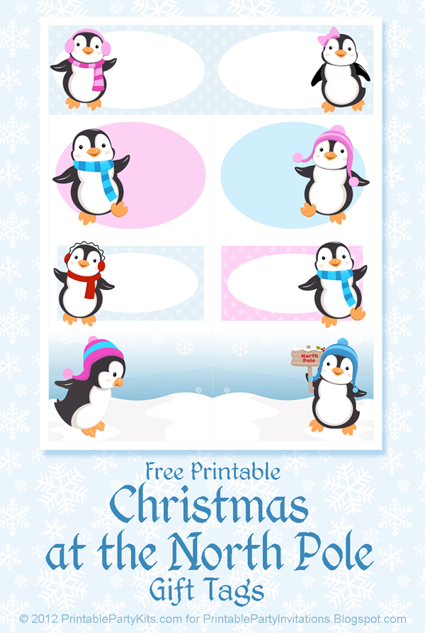 Free Printable Party Invitations Free Printable Penguin Gift Tags