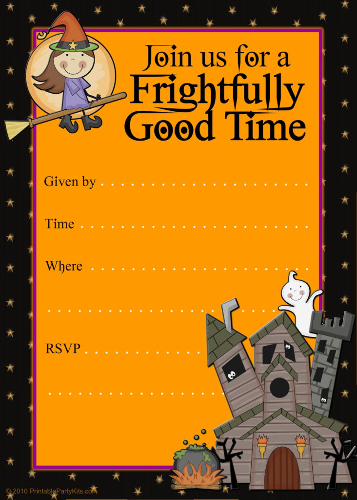 Free Printable Party Invitations Printable Good Witch Halloween Party 