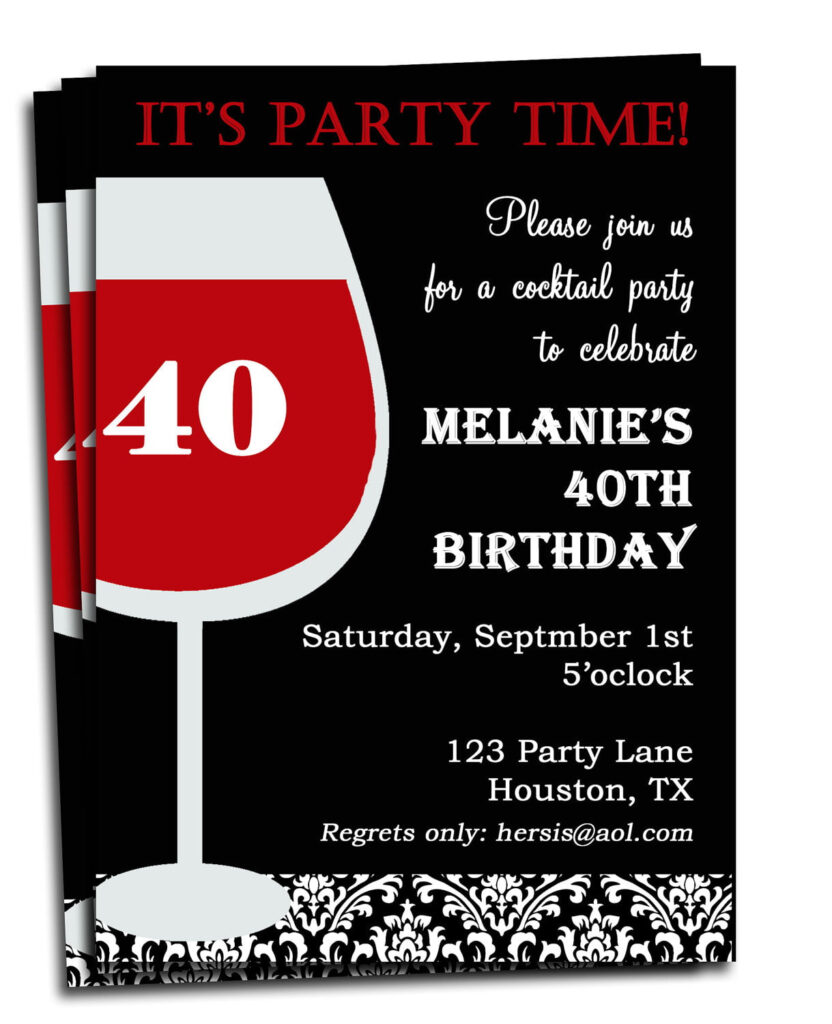 FREE Printable Personalized Birthday Invitations For Adults Download 