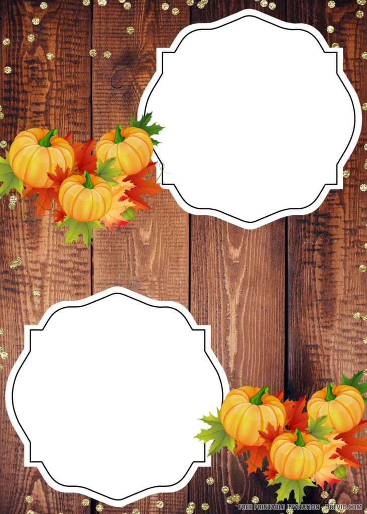  FREE PRINTABLE Pumpkin Fall Harvest Birthday Invitation Template 