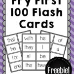 FREEBIE Fry First 100 Sight Word Flash Cards Freebie These Printable