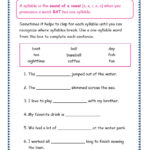 Grade 3 Grammar Topic 22 Syllables Worksheets Lets Share Knowledge