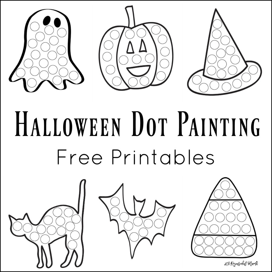 Halloween Dot Painting Free Printables The Resourceful Mama