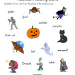 Halloween Matching Worksheet Have Fun Teaching