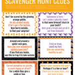 Halloween Scavenger Hunt Printable Clues For Kids Treasure Hunt