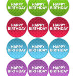 Happy Birthday Printable Cupcake Toppers Cupcake Toppers Printable