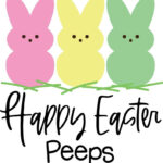 Happy Easter Peeps Svg Easter Svg Bunny Svg Handlettering Etsy