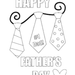 Happy Fathers Day Coloring Page Printable