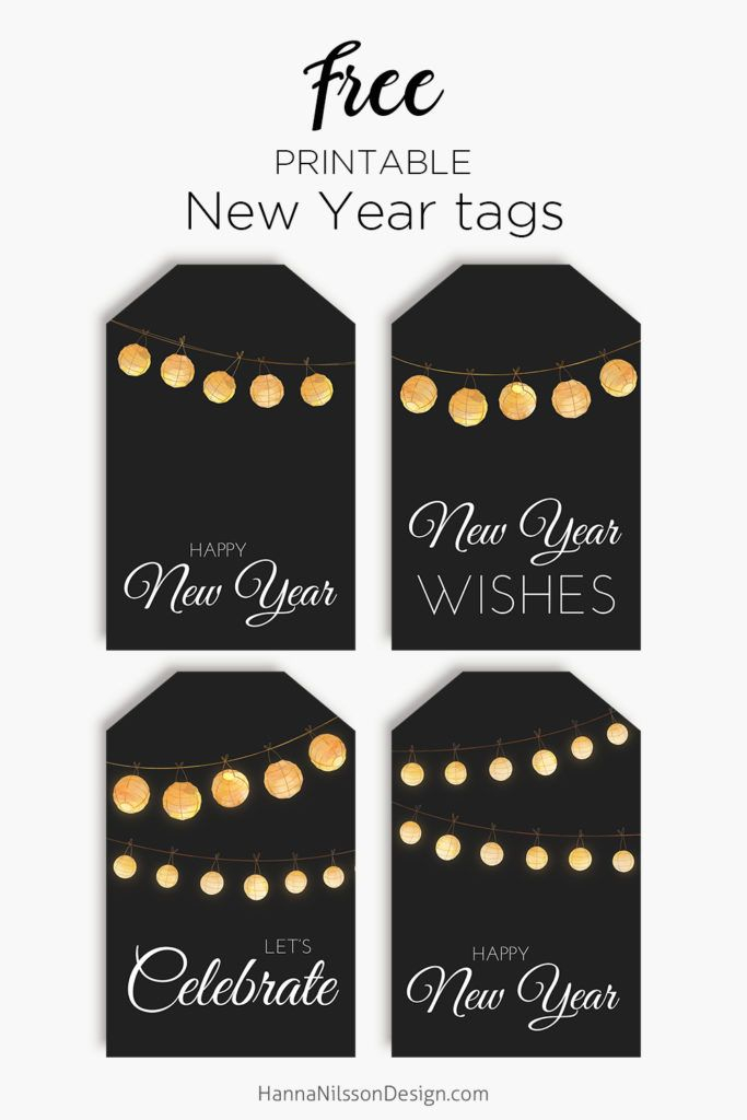 Happy New Year Tags Happy New Year Gift Printable Gift Labels Happy 