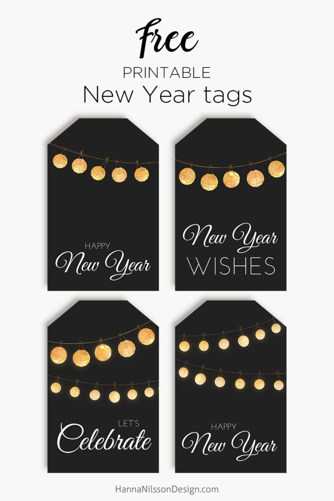 Happy New Year Tags Happy New Year Gift Printable Gift Labels Happy