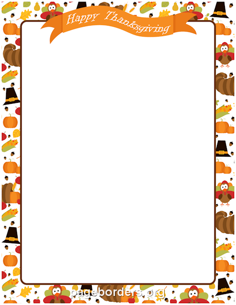 Happy Thanksgiving Border Clip Art Page Border And Vector Graphics