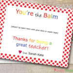 Instant Download You re The Balm Teacher Appreciation Lip Balm