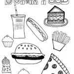 Junk Food Coloring Page Download Print Online Coloring Pages Food