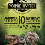 Jurassic Birthday Invitation Jurassic Park Birthday Jurassic Park