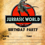 Jurassic World Invitation Template Free Luxury Birthday Party