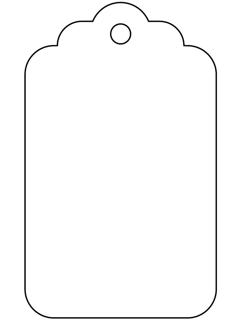 Large Black White Gift Tag Template Download Printable PDF 