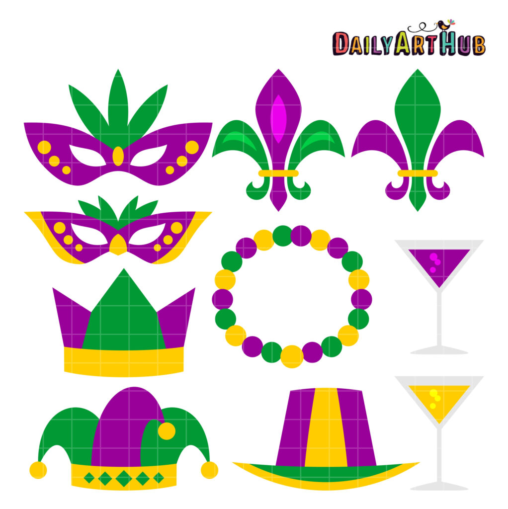 Mardi Gras Clip Art Set Daily Art Hub Free Clip Art Everyday