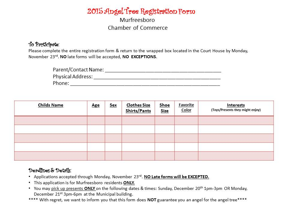 MCC Angel Tree Applications Now Available Southwest Arkansas News