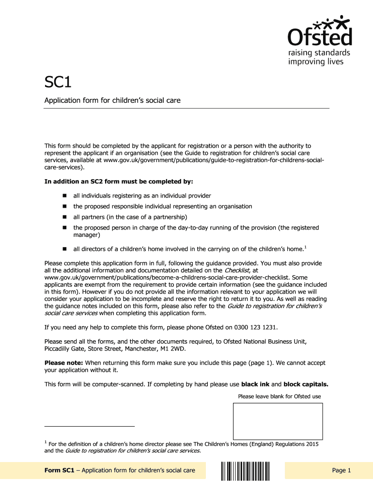 Ofsted Sc2 Form Online Fill And Sign Printable Template Online US 