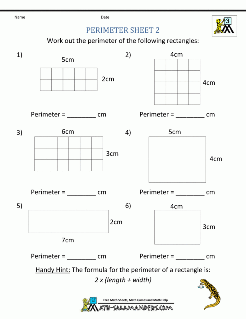 Perimeter Worksheets