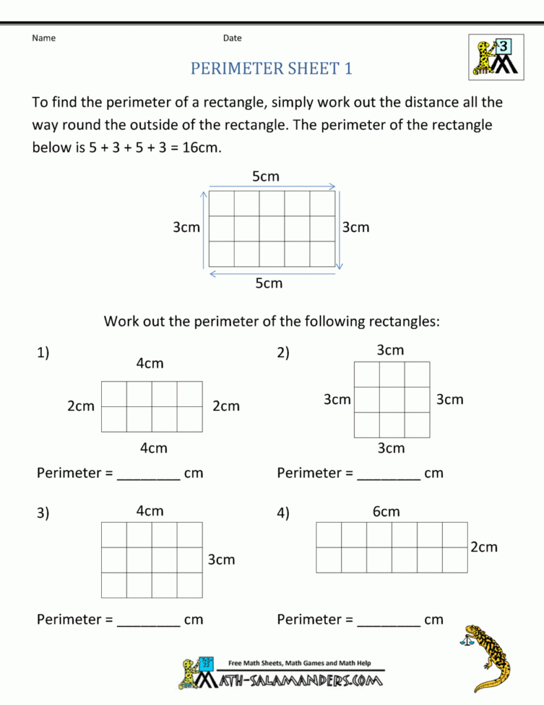 Perimeter Worksheets