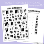 Piano Keys Themed I Spy Game Free Printable For Kids And Next Comes L