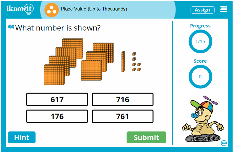 Place Value Up To Thousands Online Math Game