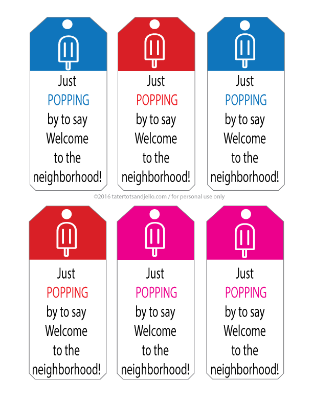 Popsicle Neighbor Free Printable Gift Tags And Gift Ideas
