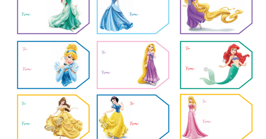 Princess Gift Tags pdf Princess Gifts Gifts Gift Tags