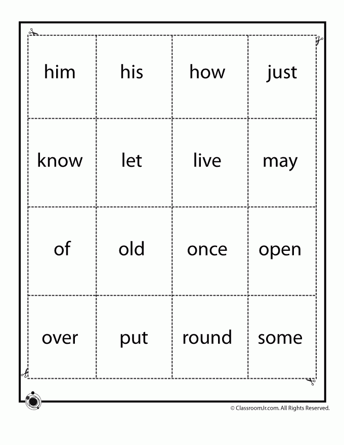 Printable 1st Grade Sight Word Flashcards Woo Jr Kids Activities