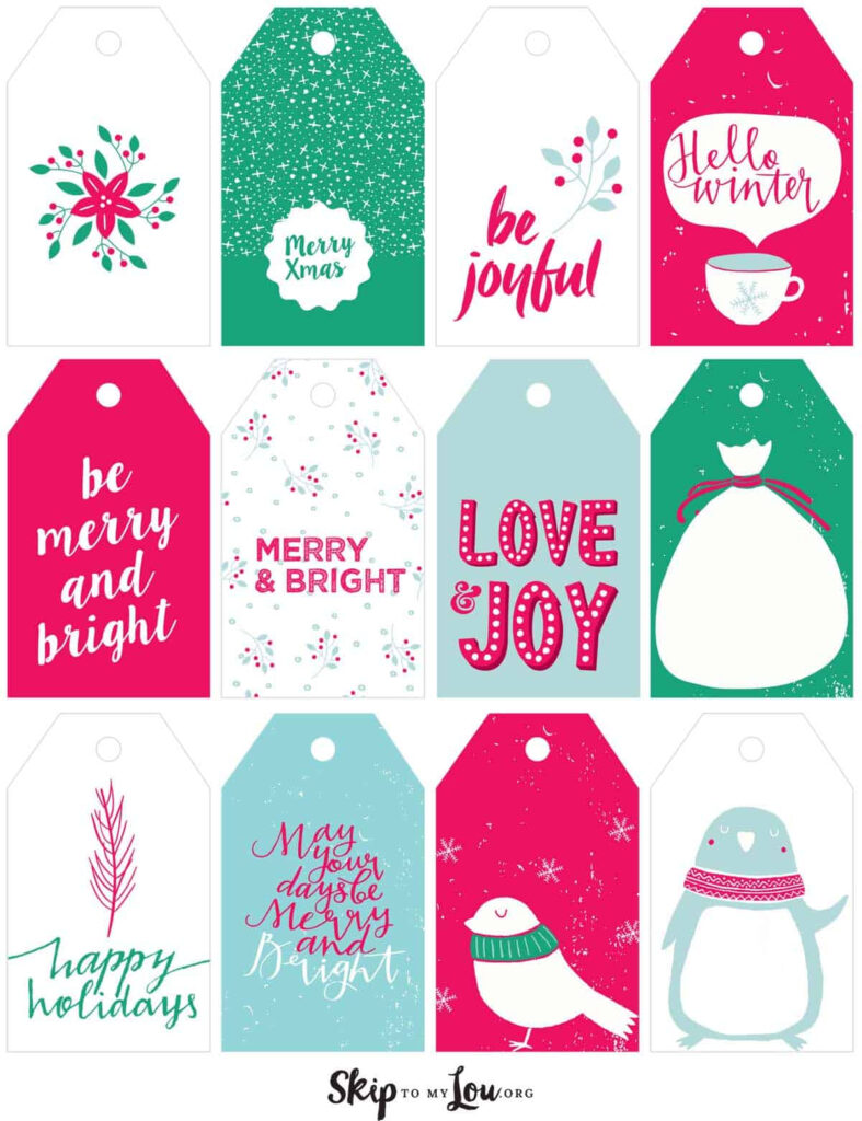 Printable Christmas Gift Tags Skip To My Lou