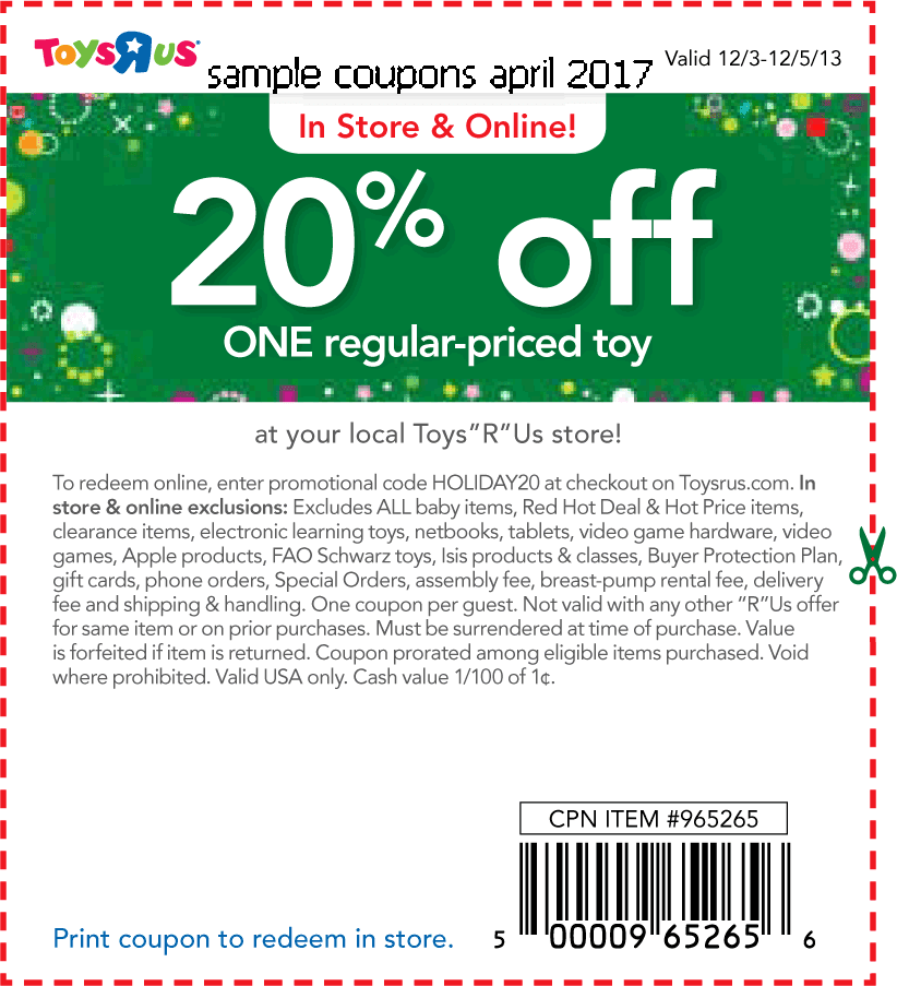 Printable Coupons 2018 Toys R Us Coupons